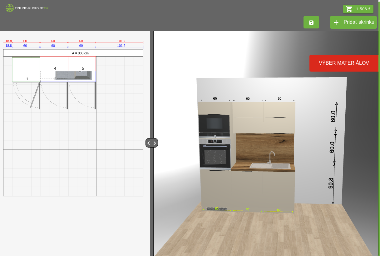 Online konfigurátor kuchyne na mieru