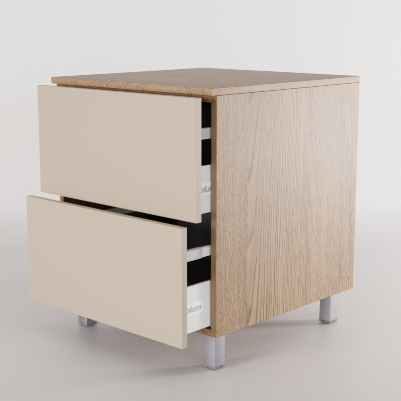 Skrinka na mieru s nožičkami v kuchyni