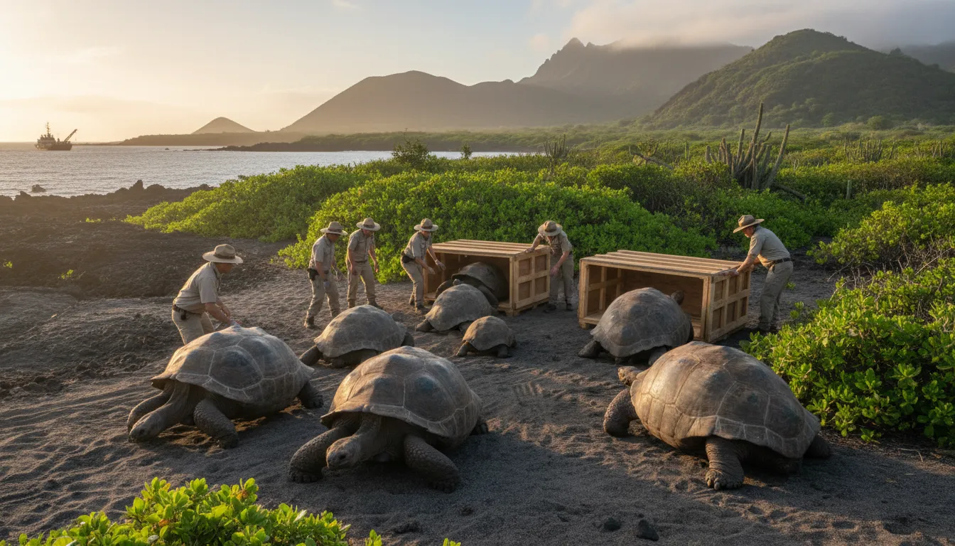 Żółwie słoniowe wracają na Floreanę po 150 latach nieobecności