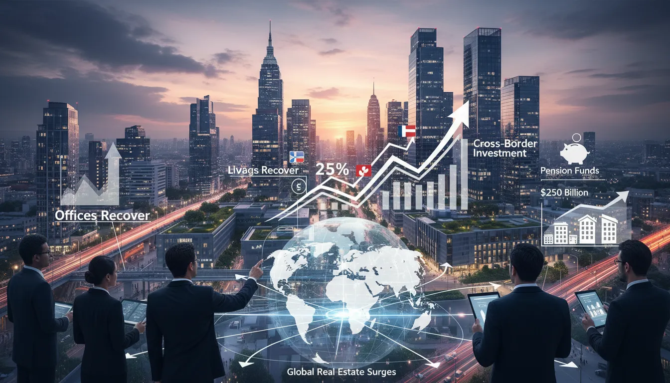 Globalny rynek nieruchomości w natarciu: biura się odbudowują, fundusze stawiają duże pieniądze