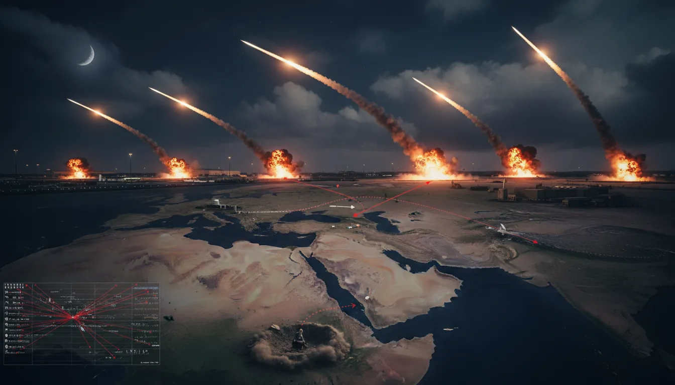 Irán csapást mért amerikai bázisokra öt öböl menti államban