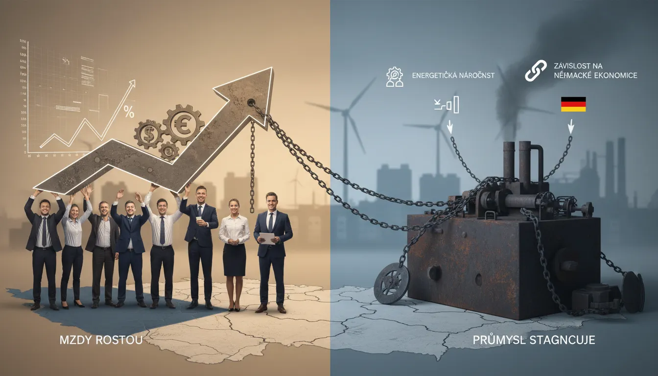 Cseh gazdaság 2026: Növekvő bérek, stagnáló ipar