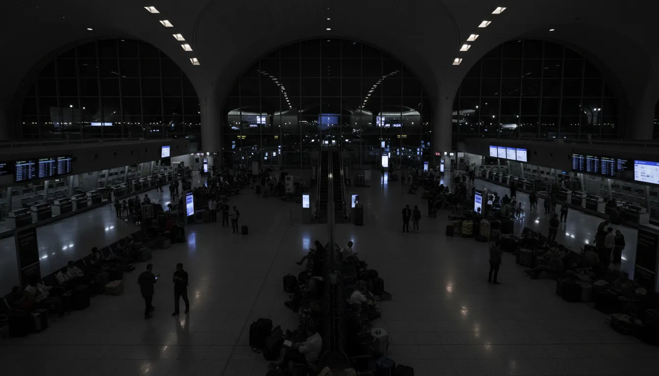 Sötétségbe borult a dubaji repülőtér: az iráni háború leállította a globális légiközlekedést