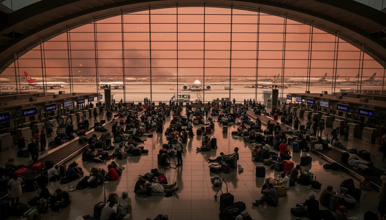 Közel-Keleti légi közlekedési válság utazók millióit érinti
