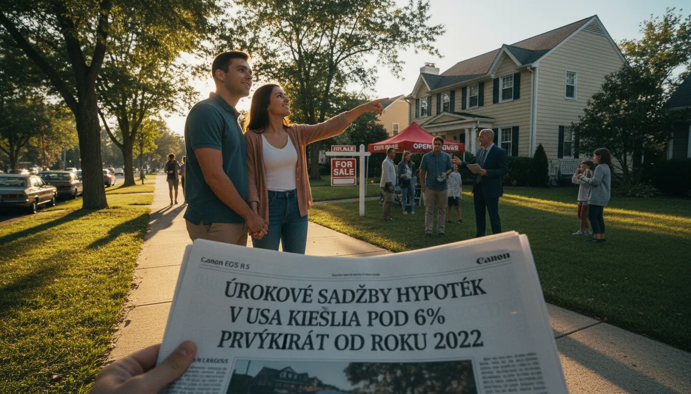Úrokové sadzby hypoték v USA klesli pod 6 % prvýkrát od roku 2022
