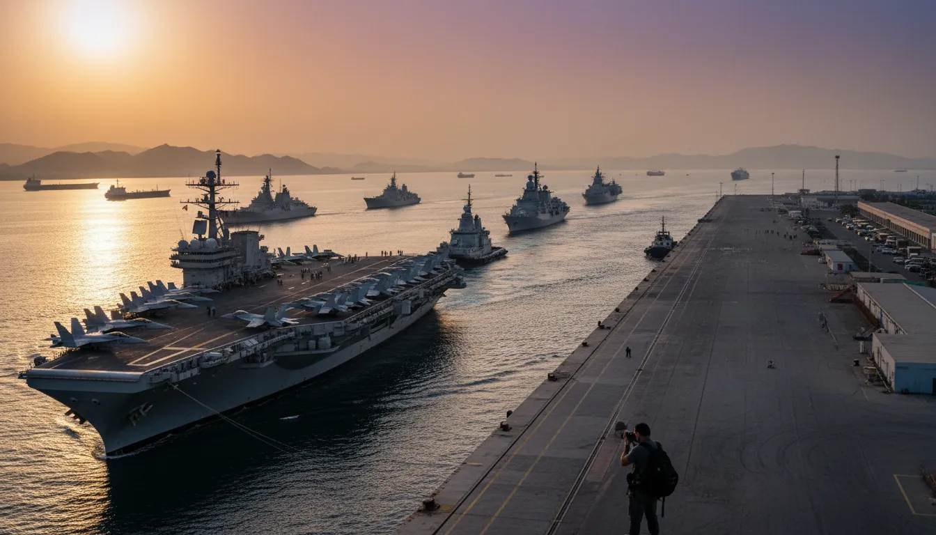 Trump hlásá "totální porážku" Íránu, zatímco se k Hormuzskému průlivu stahují válečné lodě