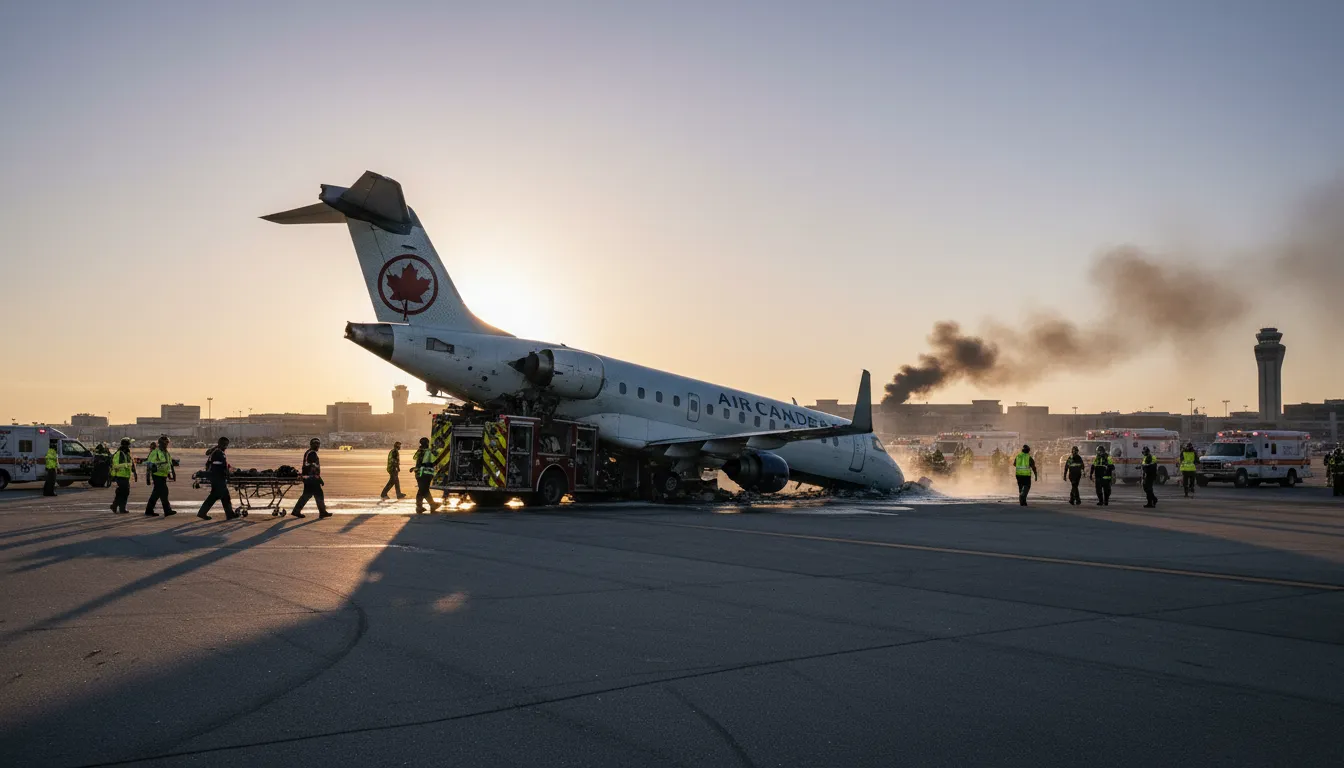 Zrážka lietadla s hasičským autom na LaGuardia: dvaja mŕtvi