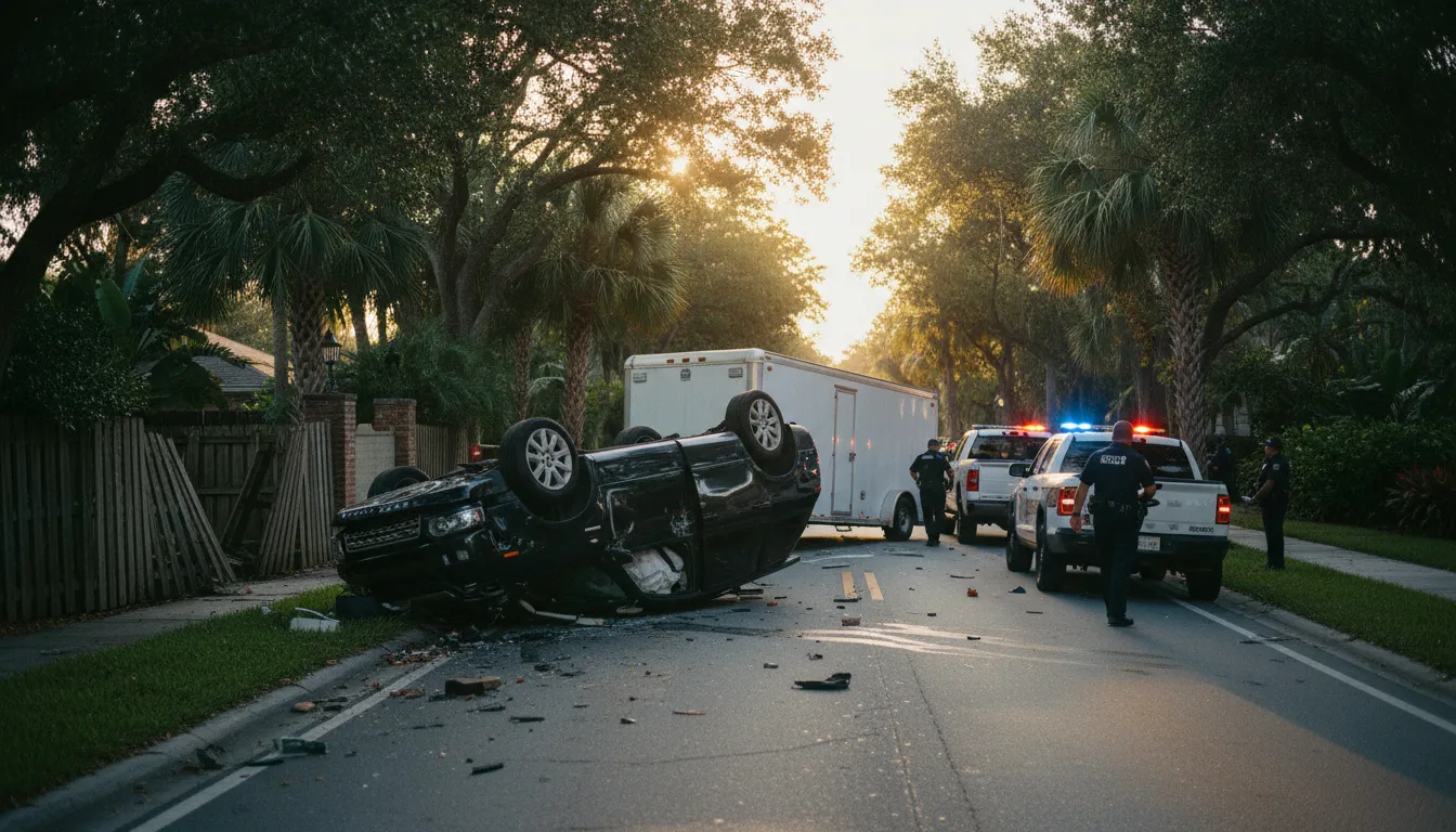 Tiger Woods zatknutý za jazdu pod vplyvom po havárii s prevrátením vozidla