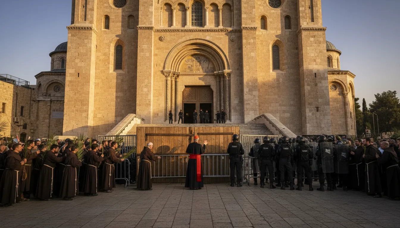 Israel Blocks Palm Sunday Mass at Holy Sepulchre