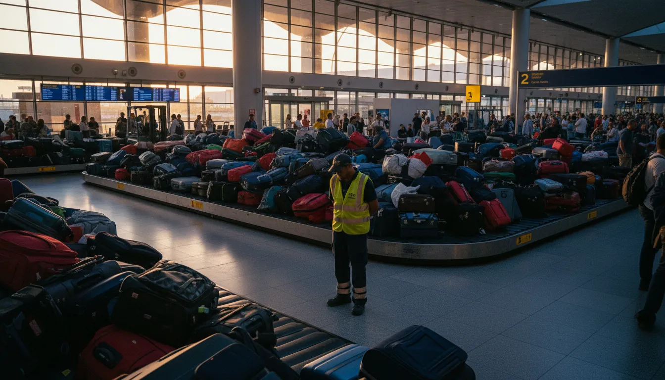 Huelgas de handling en El Prat: caos de equipajes y retrasos